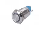 Nút nhấn dài Inox có đèn Led hiển thị màu xanh dương 12mm
